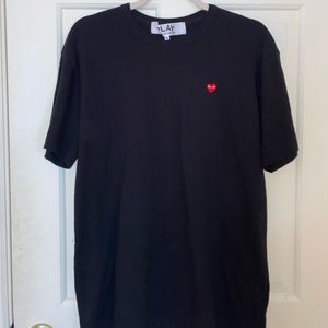 Play Comme Des Garçons. Men’s black t-shirt. Size Xl.